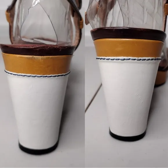 Marc By Marc Jacobs Leather Block Heel Sandals