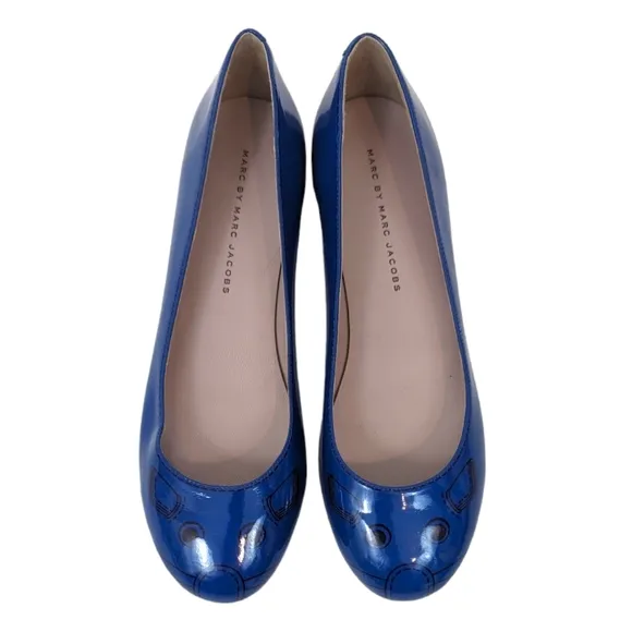 Marc by Marc Jacobs Mouse Ballet Flats NEW Womens 38 8 Blue Patent Leather