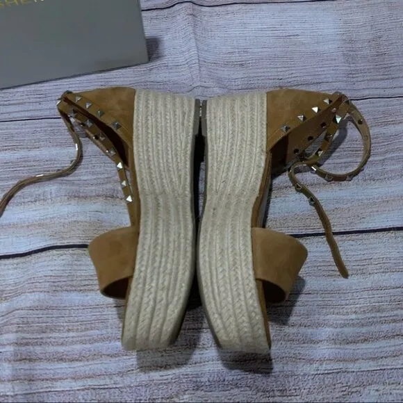 Marc Fisher Light Brown Suede Mf Jazlyn Platforms