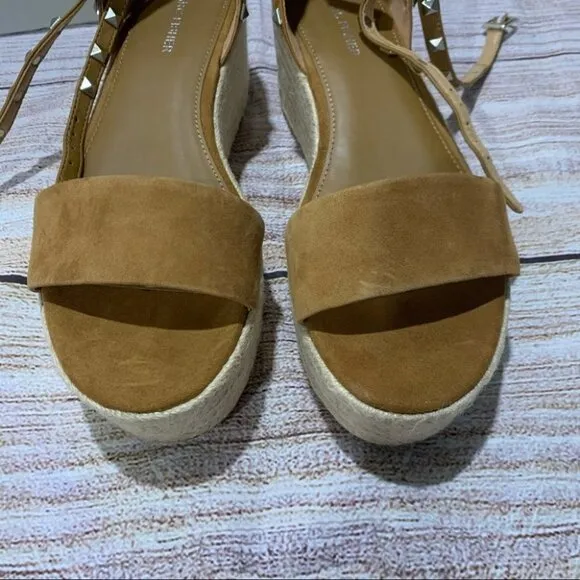 Marc Fisher Light Brown Suede Mf Jazlyn Platforms