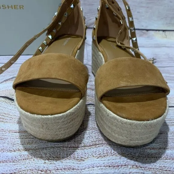 Marc Fisher Light Brown Suede Mf Jazlyn Platforms