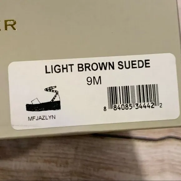 Marc Fisher Light Brown Suede Mf Jazlyn Platforms