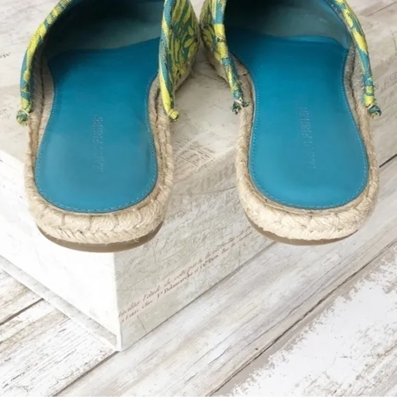 Marc Fisher Spring Summer Palm Leaf Slip On Espadrille Size 9.5M