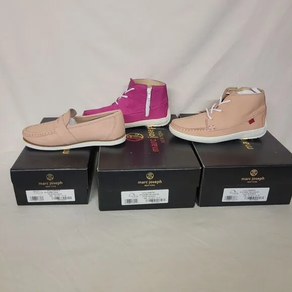 Marc Joseph New York Size 12.5 Kids (3 Pair) Nubuck Leather Loafer/Boots Bundle