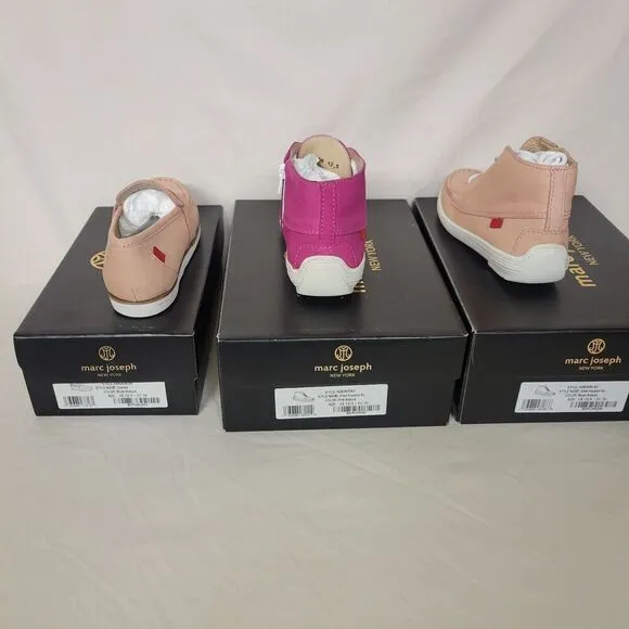 Marc Joseph New York Size 12.5 Kids (3 Pair) Nubuck Leather Loafer/Boots Bundle