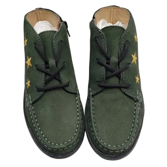 Marc Joseph | NIB Houston Bootie Forest Green Leather Lace Up Boots Boy's 12