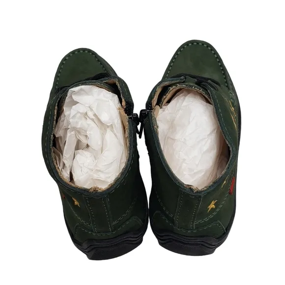 Marc Joseph | NIB Houston Bootie Forest Green Leather Lace Up Boots Boy's 12