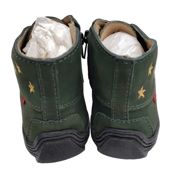 Marc Joseph | NIB Houston Bootie Forest Green Leather Lace Up Boots Boy's 12