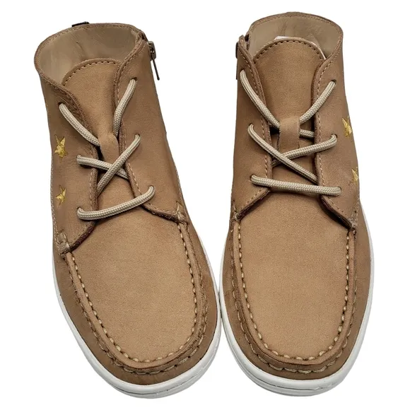 Marc Joseph | NIB Houston Bootie Porcelain Nobuck Leather Lace Up Boots Girl 4.5