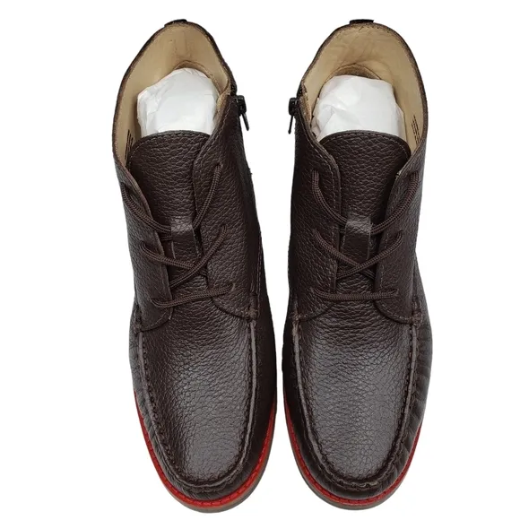 Marc Joseph | NIB Lincoln Bootie Brown Grainy Leather Lace Up Boots Boy's 5
