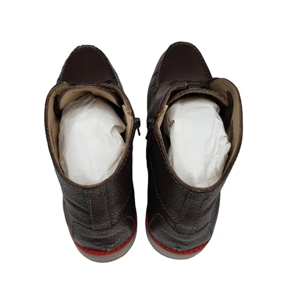 Marc Joseph | NIB Lincoln Bootie Brown Grainy Leather Lace Up Boots Boy's 5