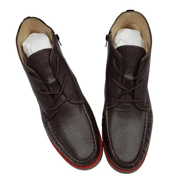 Marc Joseph | NIB Lincoln Bootie Brown Grainy Leather Lace Up Boots Boy's 5