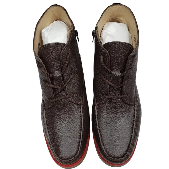 Marc Joseph | NIB Lincoln Bootie Brown Grainy Leather Lace Up Boots Boy's 5