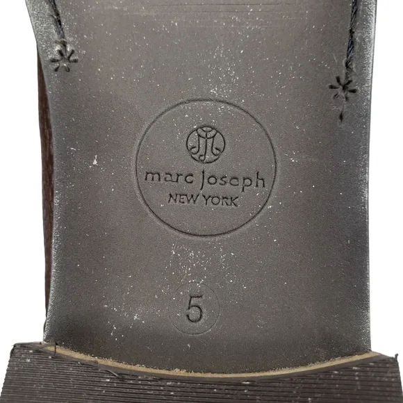 Marc Joseph | NIB Lincoln Bootie Brown Grainy Leather Lace Up Boots Boy's 5