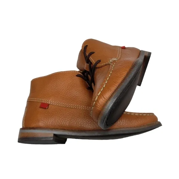 Marc Joseph | NIB Lincoln Bootie Tan Grainy Leather Lace Up Boots Boy's 12