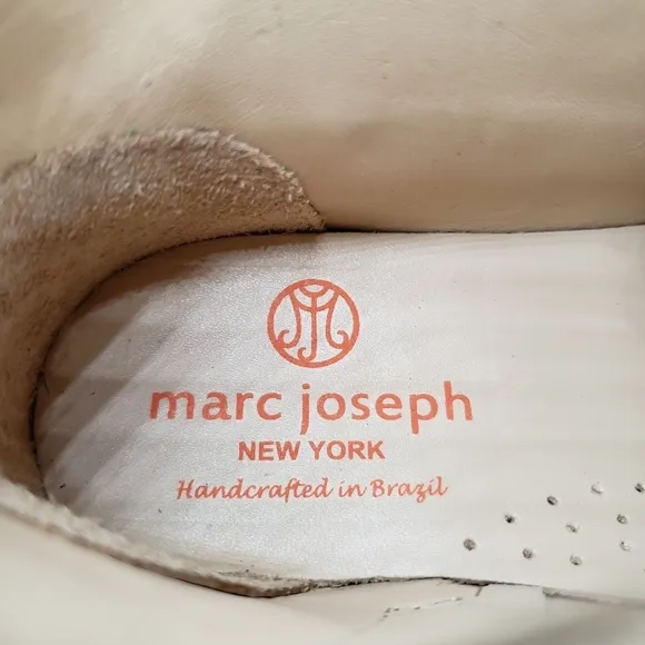 Marc Joseph | NIB Lincoln Bootie Tan Grainy Leather Lace Up Boots Boy's 12