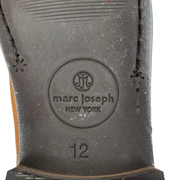 Marc Joseph | NIB Lincoln Bootie Tan Grainy Leather Lace Up Boots Boy's 12