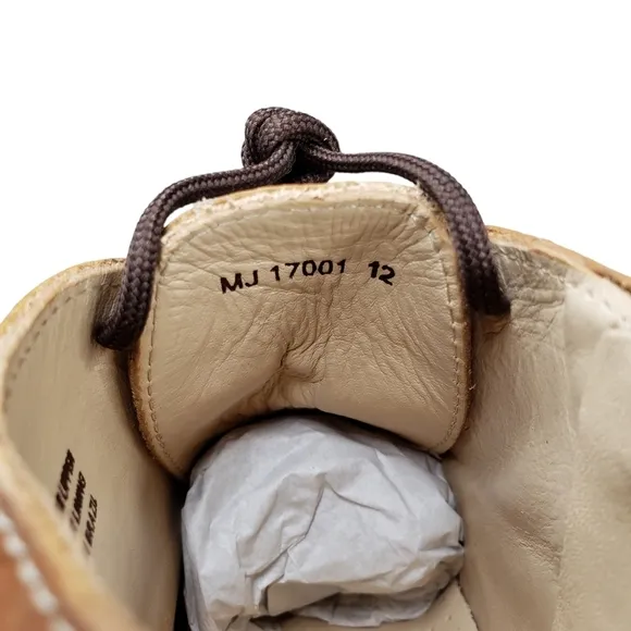 Marc Joseph | NIB Lincoln Bootie Tan Grainy Leather Lace Up Boots Boy's 12