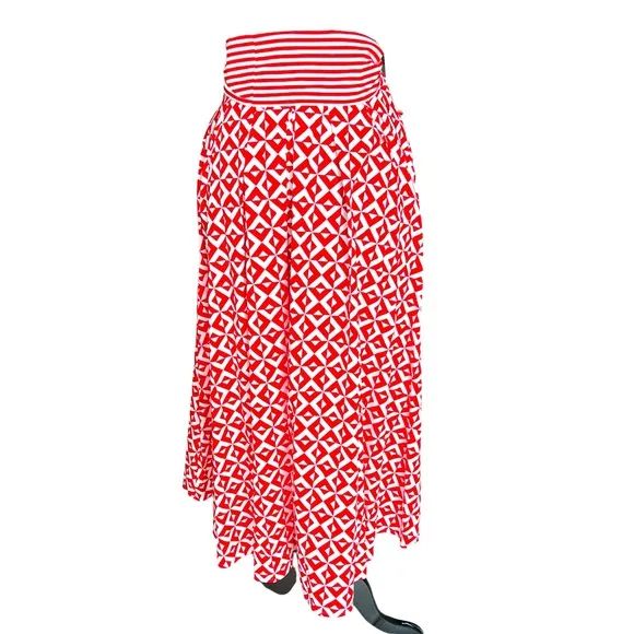 MARELLA MIDI SKIRT FRONT CROSSOVER SPLIT SIZE 4 Contrasting Belt Size 4