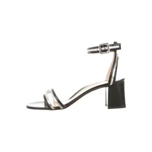 Marion Parke Beck Cutout Heel Sandals W Tags Black/Silver - 9