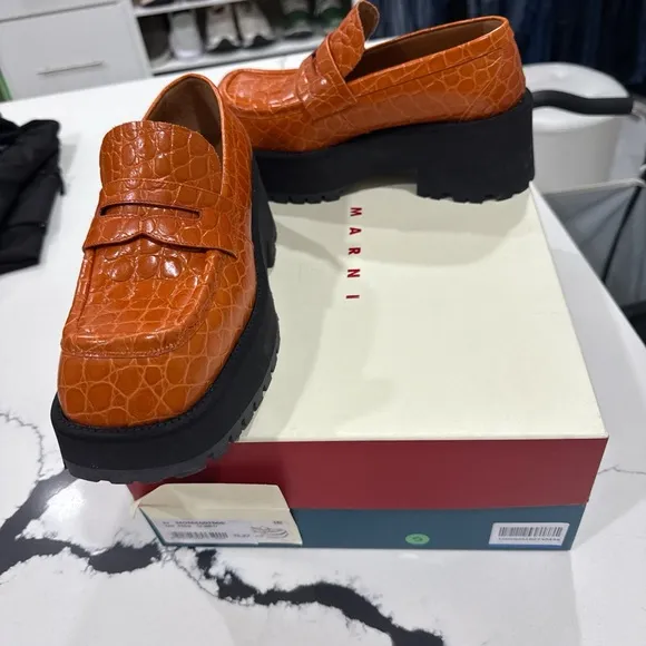 Marni Orange women’s Loafers