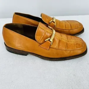 Matteo Mossimo Genuine Alligator Yellow Got it Loafers Size 10