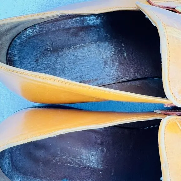 Matteo Mossimo Genuine Alligator Yellow Got it Loafers Size 10