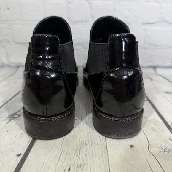 Max Mara Loafers Women Size 8.5 US 38.5 EU Black Leather Slip On Italy Shoes