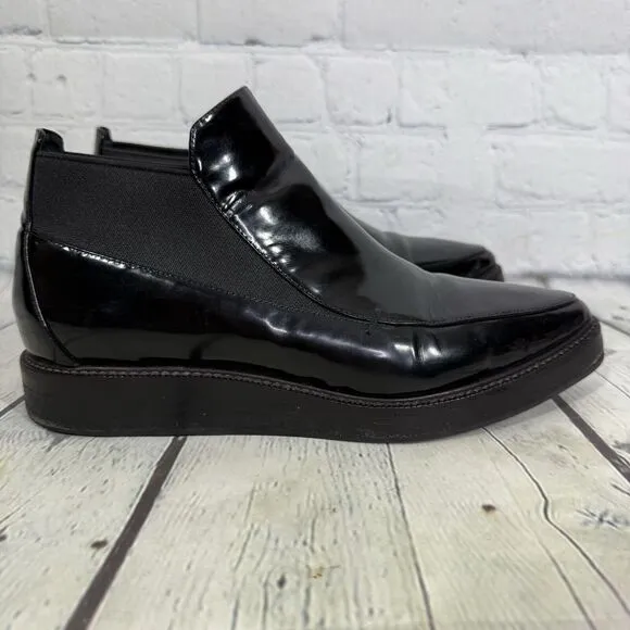 Max Mara Loafers Women Size 8.5 US 38.5 EU Black Leather Slip On Italy Shoes