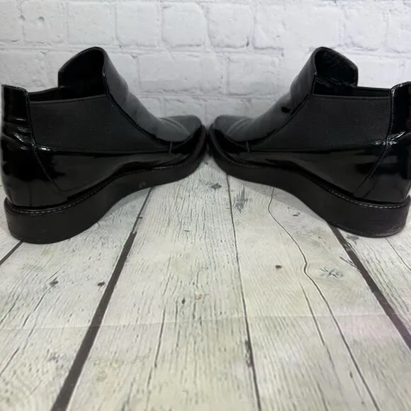 Max Mara Loafers Women Size 8.5 US 38.5 EU Black Leather Slip On Italy Shoes