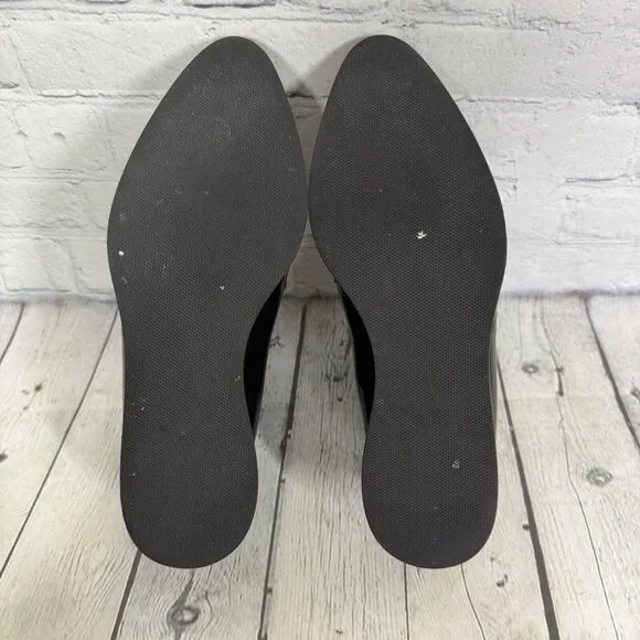 Max Mara Loafers Women Size 8.5 US 38.5 EU Black Leather Slip On Italy Shoes