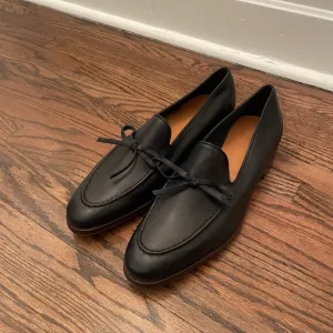 Meermin Unlined Navy Soft calf String Loafers in size 7.5UK = 8.5UK