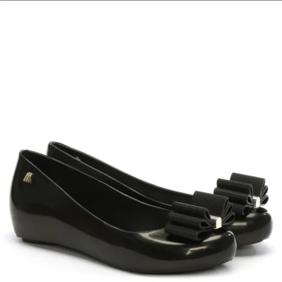 MELISSA X JASON WU Ultragirl Sweet Black Ballerina Flats 8
