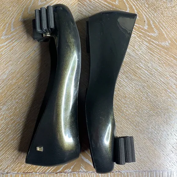 MELISSA X JASON WU Ultragirl Sweet Black Ballerina Flats 8