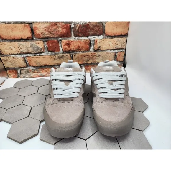 Men Sz 8.5 Vans Knu Skool Utility Mono Shoes Moon Rock Cool Grey Xi Ix