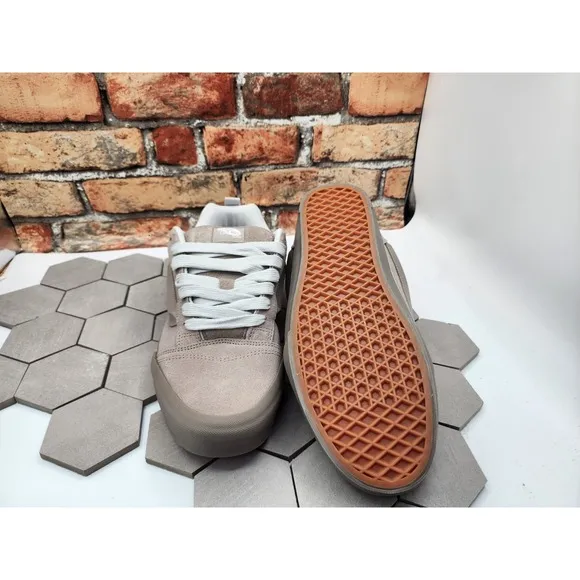 Men Sz 8.5 Vans Knu Skool Utility Mono Shoes Moon Rock Cool Grey Xi Ix
