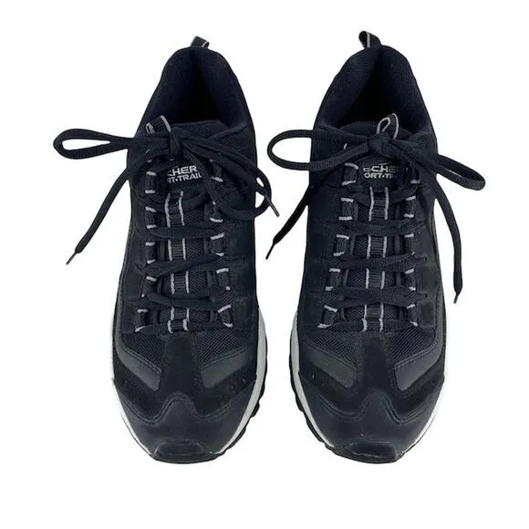 Men's 11.5 SKECHERS 6590 Hiking Sneakers Shoes Sport Trail Black Excellent Cond