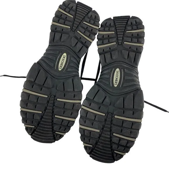 Men's 11.5 SKECHERS 6590 Hiking Sneakers Shoes Sport Trail Black Excellent Cond