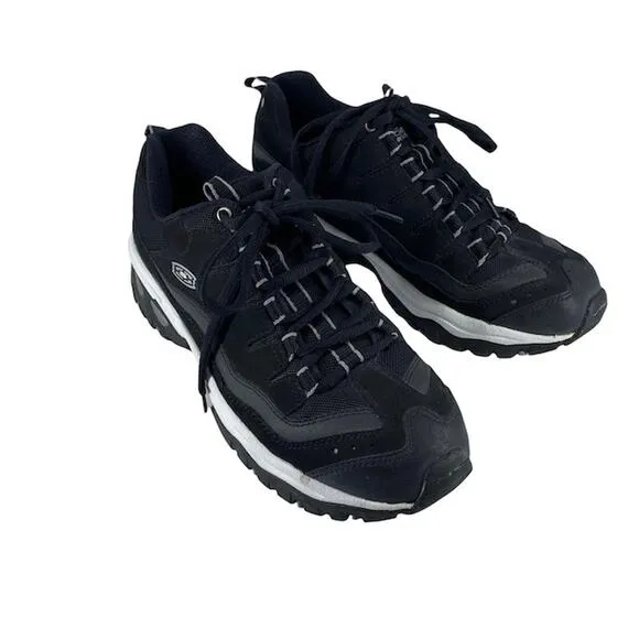 Men's 11.5 SKECHERS 6590 Hiking Sneakers Shoes Sport Trail Black Excellent Cond