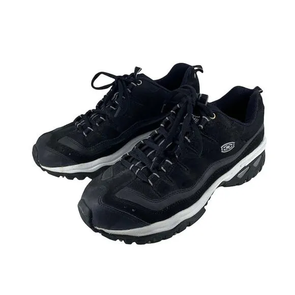 Men's 11.5 SKECHERS 6590 Hiking Sneakers Shoes Sport Trail Black Excellent Cond