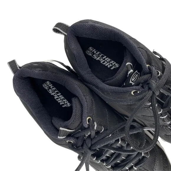 Men's 11.5 SKECHERS 6590 Hiking Sneakers Shoes Sport Trail Black Excellent Cond