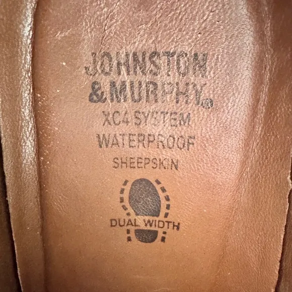 Men's Johnston &amp; Murphy Brown Leather Slip-On Colvard Loafers 10.5M Waterproof