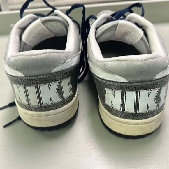 Men's Nike Terminator Low Metallic Silver Sparkle Swoosh Logo Sneakers Size 11.5
