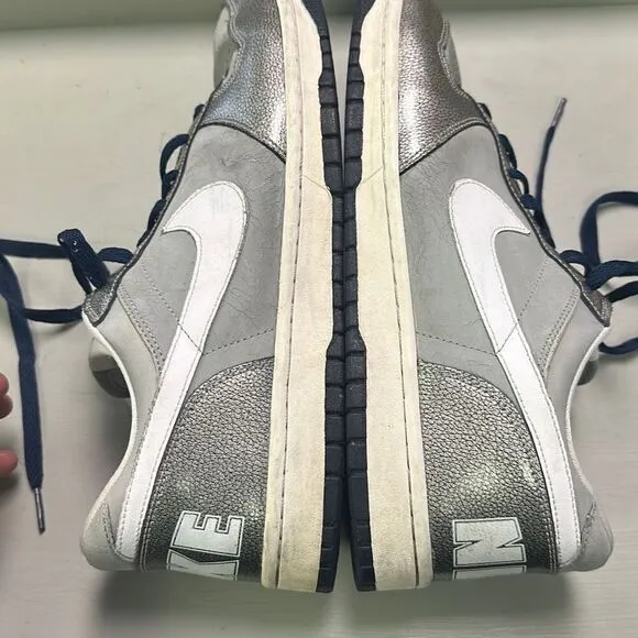 Men's Nike Terminator Low Metallic Silver Sparkle Swoosh Logo Sneakers Size 11.5