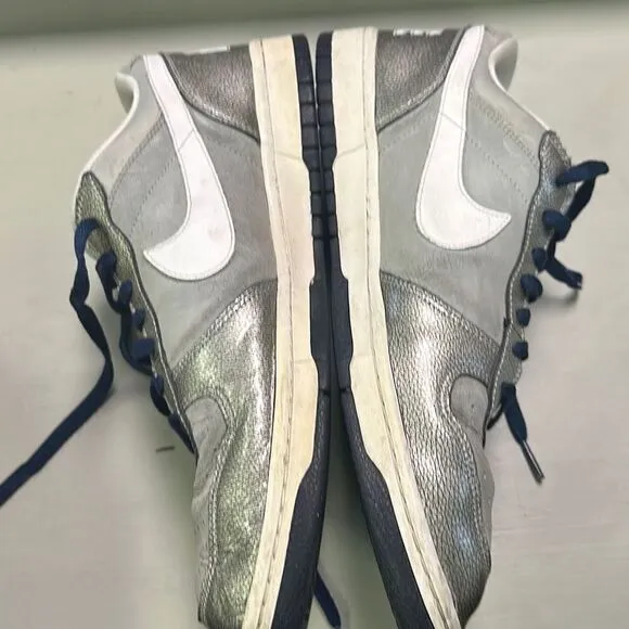 Men's Nike Terminator Low Metallic Silver Sparkle Swoosh Logo Sneakers Size 11.5