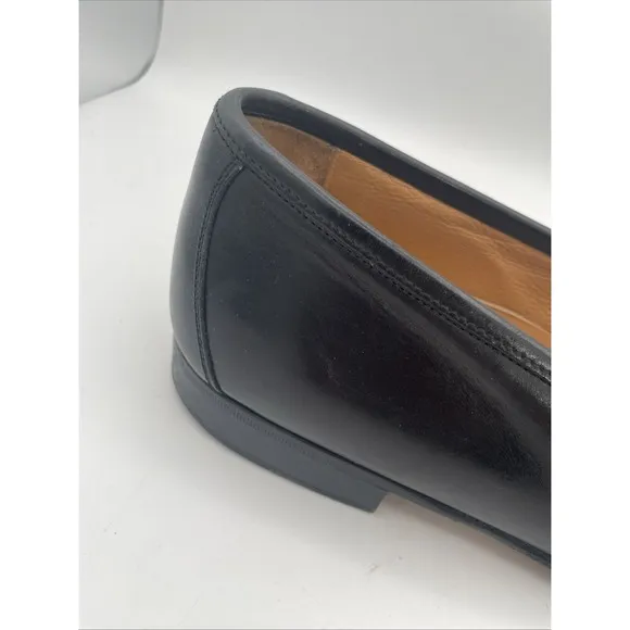 Mens Nordstrom Black Leather Slip On Classic Tassel Loafer Shoes Sz 11 M ITALY