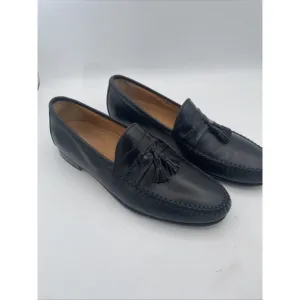 Mens Nordstrom Black Leather Slip On Classic Tassel Loafer Shoes Sz 11 M ITALY