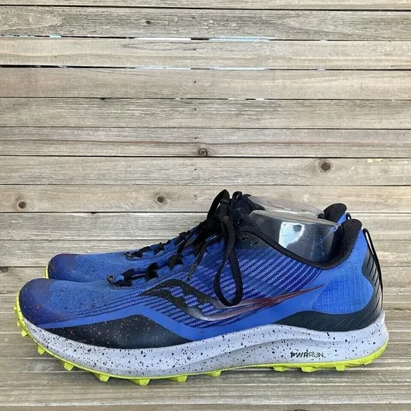 Mens Saucony Raz-Acid Peregrine 12 Blue Athletic Trail Sneakers Shoes Size 10 D‎