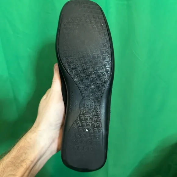 MEPHISTO black suede square toe slip-on loafers