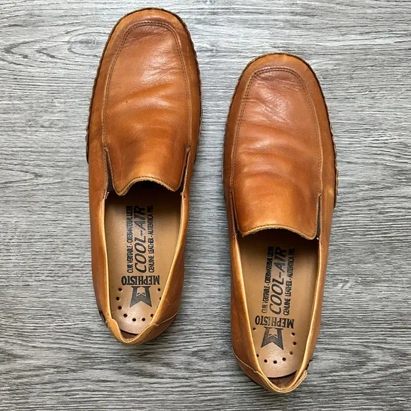 Mephisto Cool Air Edlef Tan Leather Men's Loafers | 10